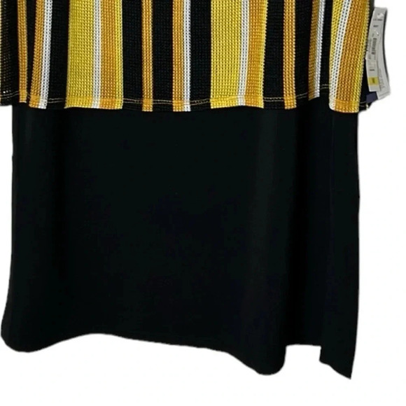 Striped loose knit blouse,twofer, office siren ,business casual,size SM & M - Picture 4 of 12